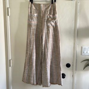 Free People Wide Leg Linen Pants